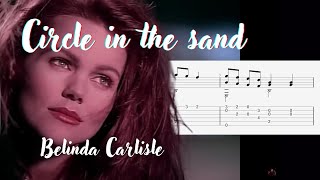 Circle in the sand  Belinda Carlisle  Fingerstyle guitar  TABS  Music Score [upl. by Appleton]