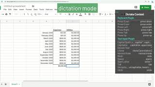 Google Sheets Voice Control Demo [upl. by Garik]