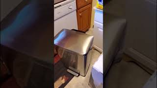 Tramontina Step Can Stainless Steel Soft Close Lid Easy step open 13 Gal Kitchen Trash Bags Review [upl. by Claudius896]