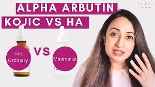 Be Minimalist Alpha Arbutin With Kojic Acid Review  DUPE for THE ORDINARY Beminimalist Serum India [upl. by Shepperd]