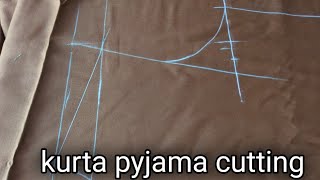 kurta pyjama cutting simple cutting ✂️ [upl. by Otsirc]