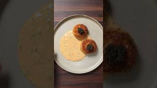 CRAB CAKE W REMOULADE amp CAVIAR — cooking recipe caviar [upl. by Schuman]