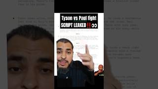 TYSON vs PAUL fight SCRIPT LEAKED‼️👀 shorts short miketyson jakepaul [upl. by Lawford968]