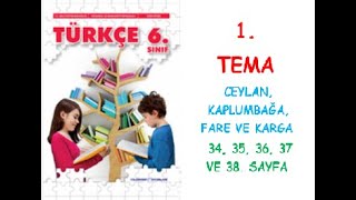 6 SINIF TÜRKÇE DERS KİTABI YILDIRIM YAYINLARI 1 TEMA ERDEMLER CEYLAN KAPLUMBAĞA FARE VE KARGA [upl. by Enneirda]