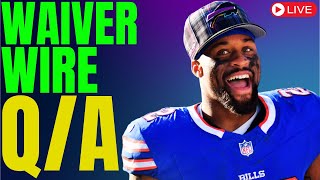 Week 10 Fantasy Football Waiver Wire Pickups  LIVE Q amp A  Fantasy Football Advice 2024 [upl. by Kenward251]