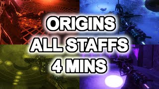 ORIGINS ALL STAFFS 4 MIN GUIDE [upl. by Annaehr]