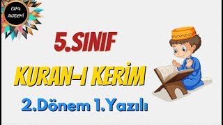 5Sınıf Kuranı Kerim 2Dönem 1Yazılı Soruları ve Çözümü � Çıkabilir 😊😊😊 [upl. by Bazar521]