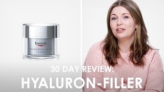 Part 2 30Day Team Review Eucerin Hyaluron Filler Night Cream Refill [upl. by Acirne92]