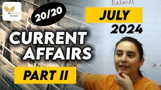 Set 28  Important MCQs PART II JULY 2024 CURRENT AFFAIRS by Yashodhra ma’am [upl. by Cristobal792]