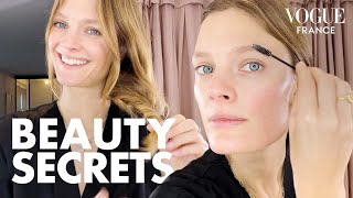 Constance Jablonski révèle comment créer le look quotno makeupquot des Parisiennes  Vogue France [upl. by Yneffit]