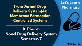 Transdermal Drug Delivery System4  Different Types of systems1  BPharm  NDDS  Semester7 [upl. by Ahsinrac101]