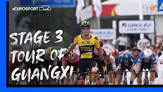 JUMBOVISMA ON TOP 🔥  Tour Of Guangxi Stage 3 Conclusion  Highlights  Eurosport [upl. by Amhser]