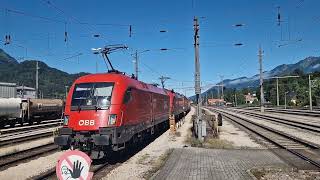 Einfahrt des Güterlokzug GLZ 88371 am 27082024 in Bludenz [upl. by Nae]