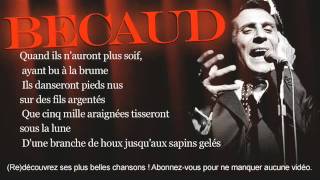 Gilbert Bécaud  La ballade des baladins  Paroles Lyrics [upl. by Neenaej]