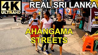 Walking in Sri Lanka AHANGAMA Streets  4K 60FPS HDR Street Sounds ASMR No Talk [upl. by Oleta512]