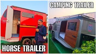 Bullston Horse Trailers amp Camping Trailer at Pushkar Horse Fair 2021 [upl. by Enotna892]