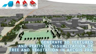 Tree and Vegetation Realistic 3D Visualization in ArcGIS Pro [upl. by Waller]