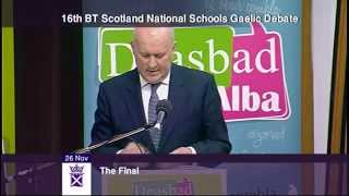 The BT Scotland National Schools Gaelic Debate Final English translation [upl. by Adnovahs]