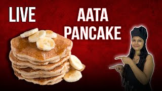 Aata pancake recipe  Pancake recipe  Eggless pancake [upl. by Terrena]