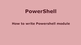 Write your first module in powershell powershellscripting powershell Scripting [upl. by Maxy]