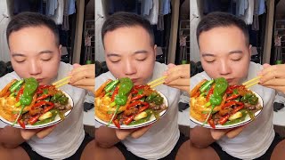 ASMR MUKBANG eating show roasted pork chicken roasted vegetable rice seafood yummy [upl. by Briano]