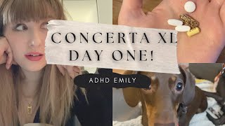 Taking ADHD medication for the first time CONCERTA XL 18mg VLOG  DAY 1 [upl. by Aicatan]