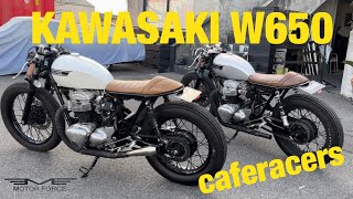 KAWASAKI W650 caferacer custom【車両紹介】MOTORFORCE [upl. by Ynatsyd473]