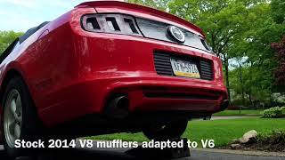 MBRP AxleBack for 20112014 Mustang V6 Sound Clip [upl. by Haet]