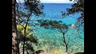 Agistri Greece beach beautiful island tour travel guide vlog GoPro HD [upl. by Aissac]