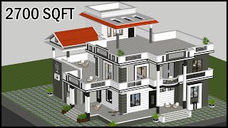 2700 SqFt Luxury Villa Design Kothi Ka Design Gopal Architecture [upl. by Soalokcin]