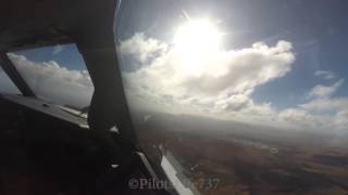 Boeing 737 Cockpit view  Very rare Landing In Lanzarote RWY21 [upl. by Ahsata761]