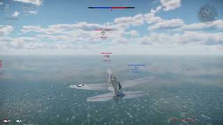 P47 Kills 2 Enemy Fighters Over Pacific Atoll  War Thunder [upl. by Kowatch997]