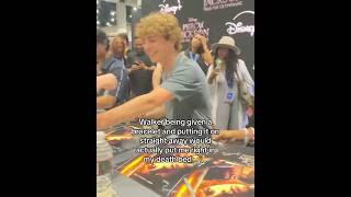 I would pass out 😍😭 viral percyjackson walkerscobell pjo comiccon youtubeshorts youtube [upl. by Eekcaj]