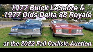 1977 Buick LeSabre amp 1977 Olds Delta 88 Royale at 2022 Fall Carlisle Auction buick oldsmobile [upl. by Aynekat]