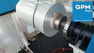 Polyethylene terephthalatePETContinuous glass fiber reinforced thermoplastic prepreg UD tape line [upl. by Rik]