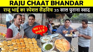 Special Double Tikki Sandwich  Raju Chaat Bhandar Meerut  Meerut Street Food  Indian Food Vlogs [upl. by Horner728]