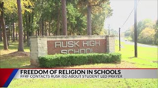 FFRF sends three letters to Rusk ISD to stop student led prayers [upl. by Pember]