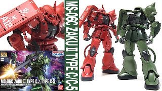 ガンプラ「HG 1144 ザクII C型C5型 MS06C ZAKU2 ※2017年発売」01機体解説読みつつ組立・素組と塗装したシャアザクレビュー  THE ORIGIN [upl. by Uliram]