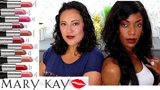 MARY KAY GEL SEMI SHINE LIPSTICK SWATCHES [upl. by Oicirtap]