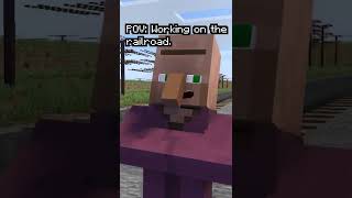 Working on the railroad Minecraft Short [upl. by Waldo]