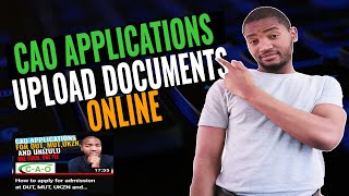 How to upload Outstanding for CAO applications online 2023 DUT MUTUKZNUnizulu online application [upl. by Suiraj]