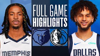 GRIZZLIES at MAVERICKS  NBA PRESEASON FULL GAME HIGHLIGHTS  October 7 2024 [upl. by Eirallam609]