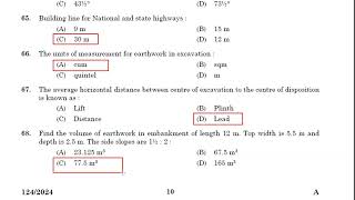 JUNIOR INSTRUCTOR DRAUGHTSMAN  CIVIL Industrial Training PROVISIONAL ANSWER KEY 11092024 [upl. by Sascha]