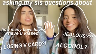 Asking my sister AWKWARD questions youre too afraid to ask your sibling [upl. by Alyhc]