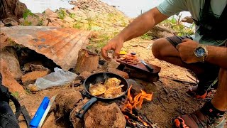 ATRAPO un PEZ ENORME PESCA y COCINA en la isla Exploro pesco muchas especies [upl. by Mw]