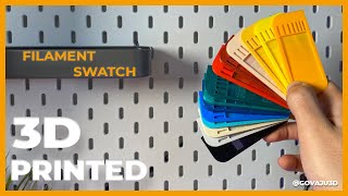 How to organise your filaments 🌈 3D Printed Filament Swatch [upl. by Nylitak36]