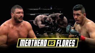 Meathead vs Flores  Boxing In MMA Gloves  Triad Combat [upl. by Suoiluj]