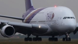 Paris CDG closeup landings  Boeing 777 B767 B757 Airbus A380 A340 A330 A310  HD [upl. by Odlaner811]