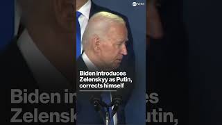 Biden flubs ‘Putin’ for ‘Zelenskyy’ in praising Ukraine leader [upl. by Zara]