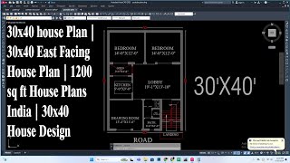 30x40 house Plan  30x40 East Facing House Plan  1200 sq ft House Plans India  30x40 House Design [upl. by Christianson]